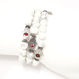 Pure White Turquoise/Silver Hamsa