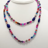 Pink Rainbow/Mini Royal Blue Gemstones