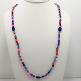 Pink Rainbow/Mini Royal Blue Gemstones