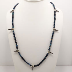 Marine Blue/Hematite Spikes