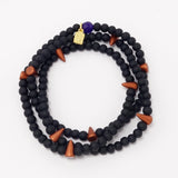 Carmel Spike Beaded Triple Wrap Bracelet