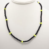 Neon Yellow Spike Beaded Triple Wrap Bracelet