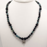 Dark Emerald Blue/Black/Silver Skull