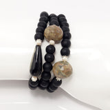 Black/Black and Tan Gemstones