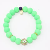 Neon Green/Green Evil Eye
