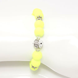 Neon Yellow/White Evil Eye