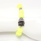 Neon Yellow/Hematite Buddha