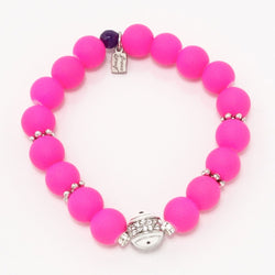 Hot Pink/White Evil Eye