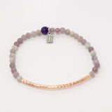 Lavender Grey Agate/Rose Gold