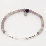 Lavender Grey Agate/Silver