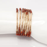 Barn Red Agate/Rose Gold