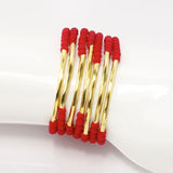 Red Rubber Glass/Gold