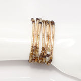 Multi-Brown Agate/Rose Gold