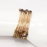 Multi-Brown Agate/Rose Gold