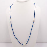 Electric Blue Pearl Necklace