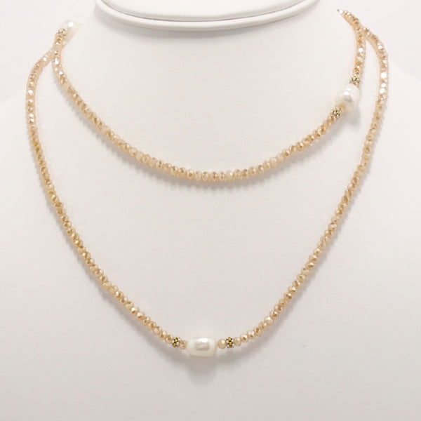 Light Carmel Pearl Necklace