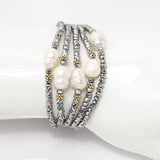 Bright Silver Pearl Necklace