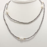 Bright Silver Pearl Necklace