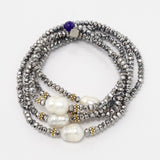 Bright Silver Pearl Necklace