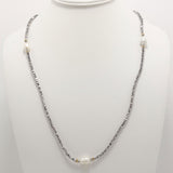 Bright Silver Pearl Necklace