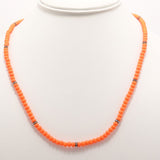 Orange Black Beaded Triple Wrap Bracelet