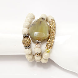 Fossile Jade Gold Set