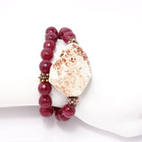 Maroon Dual Wrap Bracelet