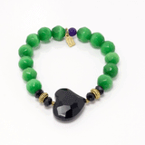 Green Cat Eye Bracelet Set