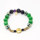 Green Cat Eye Bracelet Set