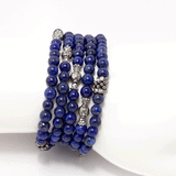 Blue Lapis Hematite Wrap Bracelet