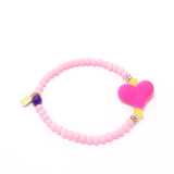 Light Pink/Hot Pink Heart Bracelet