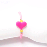 Light Pink/Hot Pink Heart Bracelet