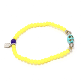 Yellow/Turquoise Skull Bracelet