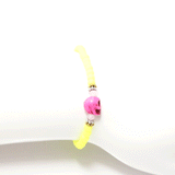 Neon Yellow/Pink Skull Bracelet