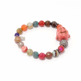 Rainbow Laughing Buddha Bracelet