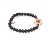 Black Lava Peace Sign Bracelet