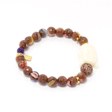 Multi-Colored Cream Buddha Bracelet