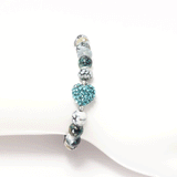 Turquoise Rhinestone Heart Bracelet