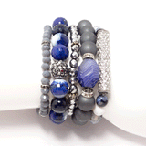 Beautiful Blue Five Bracelet Bundle