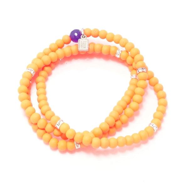 Orange and Brown Four Bracelet Bundle