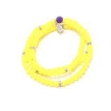 Bright Purple and Yellow Four Bracelet Bundle