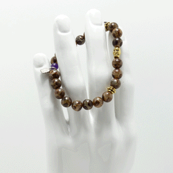 Brown Dizzy Skull Men's Bracelet