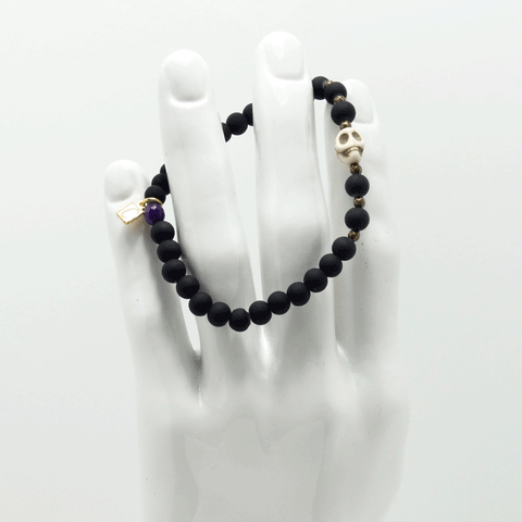 White Bone Skull Men's Bracelet