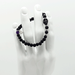 Black Bone Skull Men's Bracelet