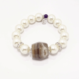 Sleet Glass Pearl Bracelet