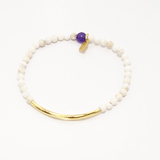 White/Gold Bar Bracelet Set