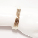 Pearl White/Rose Gold Bar Bracelet Set