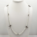 Clear White/Silver Spike Wrap Bracelet