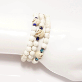 White/White Skull Wrap Bracelet