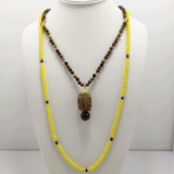 Tiger Eye Beaded Buddha Necklace